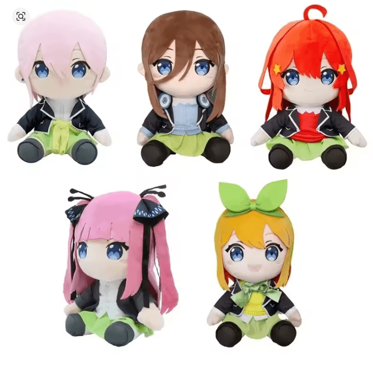 The Quintessential Quintuplets Nakano Nino Nakano Miku Anime Plush Soft Pillow Plush Doll Toys